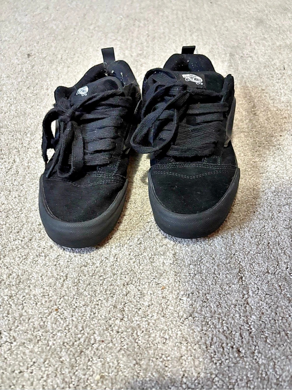 Vans knu skools all black like new size 10.5